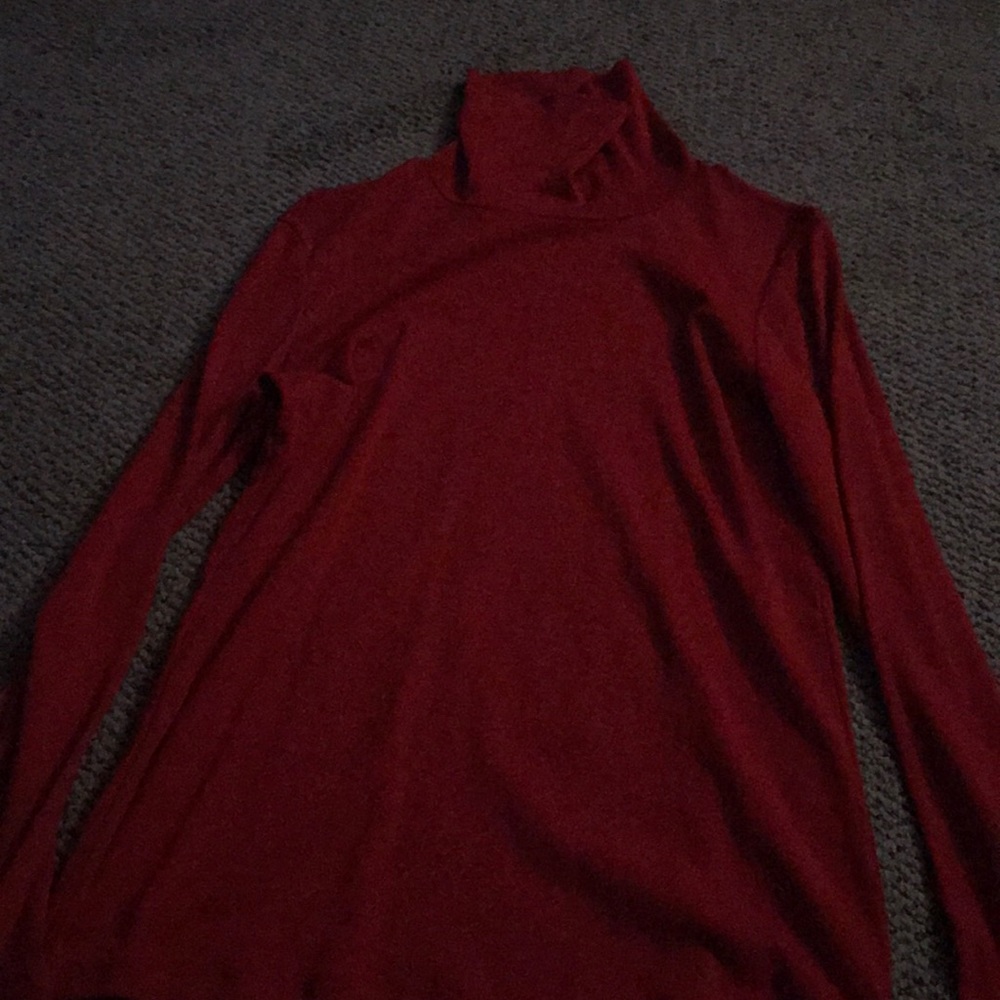 Red long sleeve turtleneck